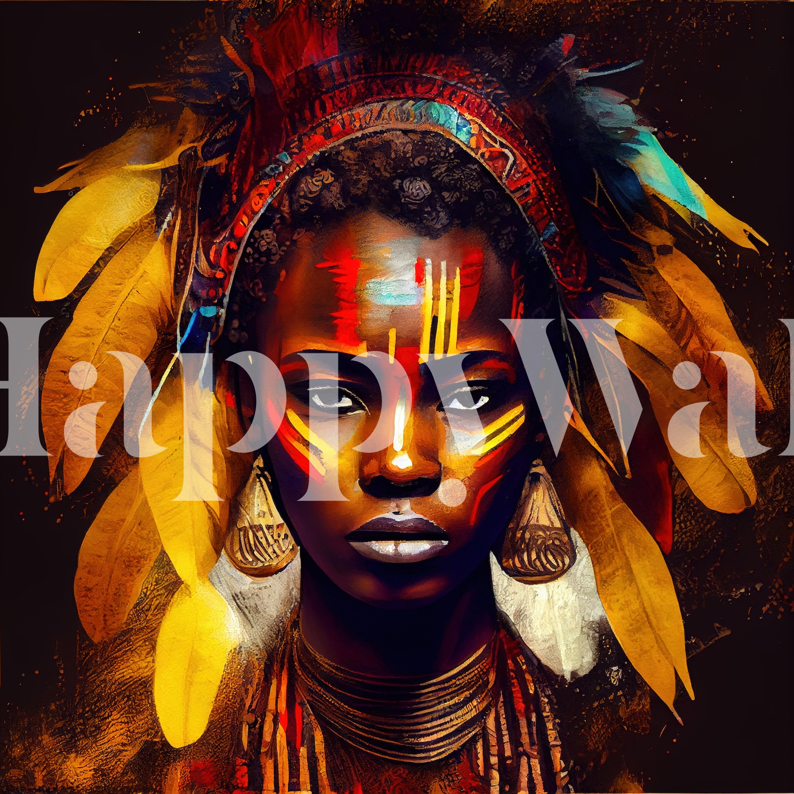 Powerful African Warrior Woman Wallpaper