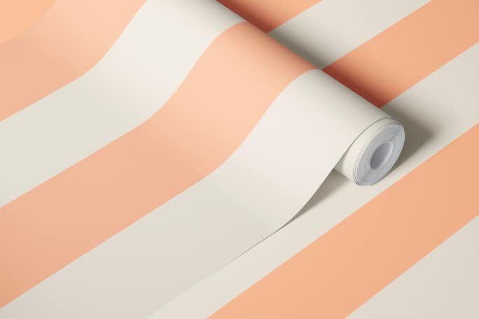 Peach Fuzz Pristine Stripes Wide 2wallpaper roll