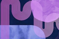 Vivid Mid Century Modern Curvy Lines ταπετσαρία