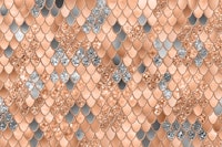 Peach Fuzz Gray Mermaid Scales Glam 1 carta da parati