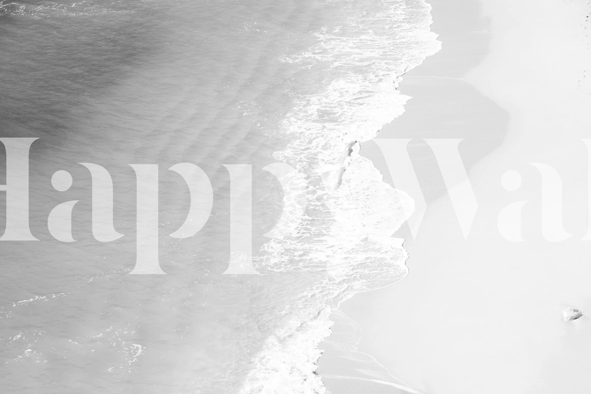 Monochromatic Atlantic Ocean Waves Wall Mural