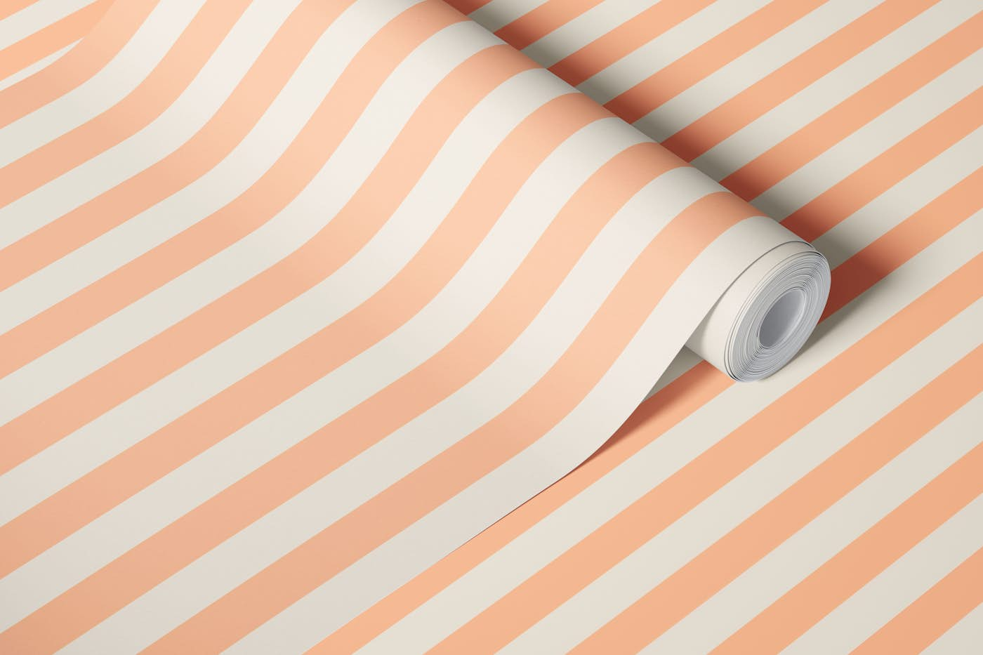 Stripes Normal Peach Fuzz - Pristine wallpaper roll