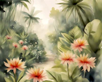 Moody Tropical Forest wallpaper