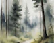 Misty Moody Forest Path