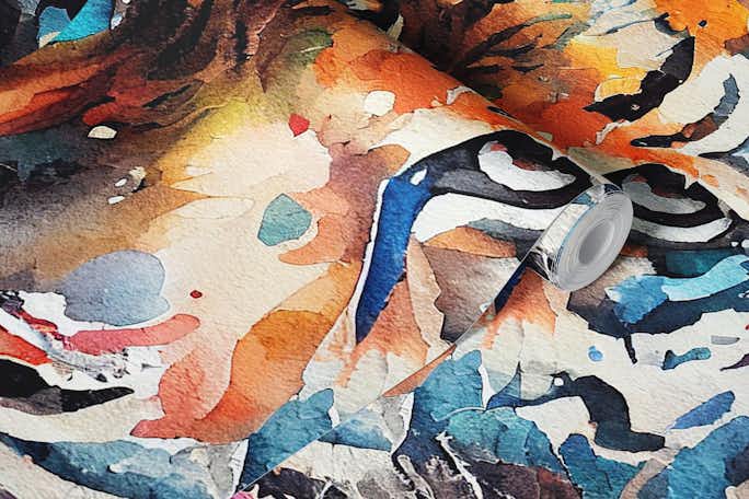 Watercolor Tiger #1wallpaper roll