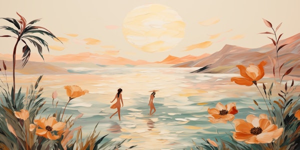 Summer Beach Girls Impressionism