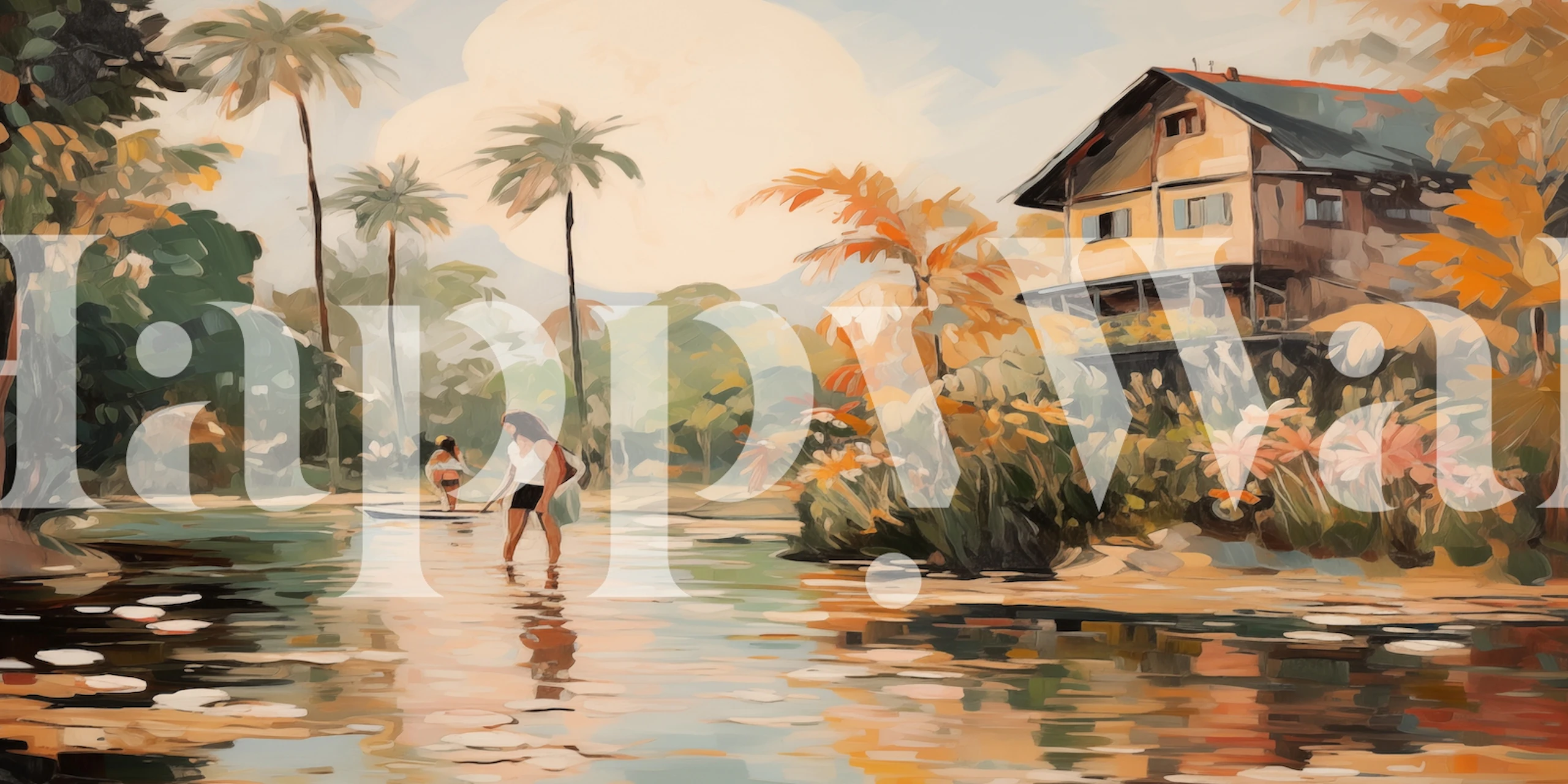 Papier peint Summer Boho Impressionism dans une pièce