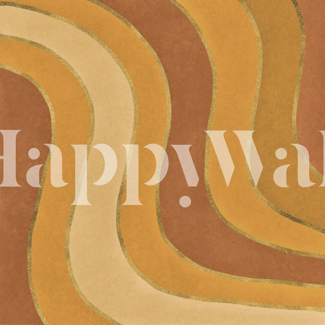 Wavy watercolor tapet i et stilig rom