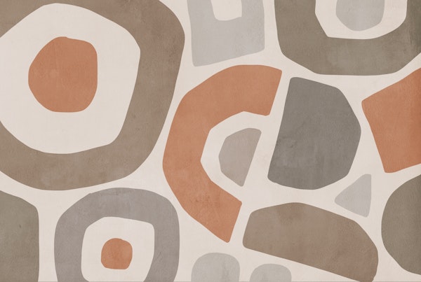 Paper Cut Shapes Abstract Brown Terracotta