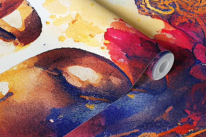 Watercolor Buddha #6wallpaper roll