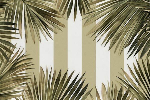 Tropical Oasis Frame And Stripes Olive Green