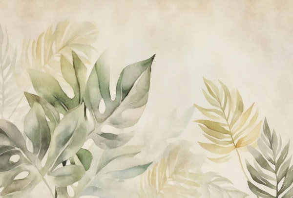 Gentle Leaf Tropical Whispers Beige Green