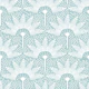 white palms on pastel blue