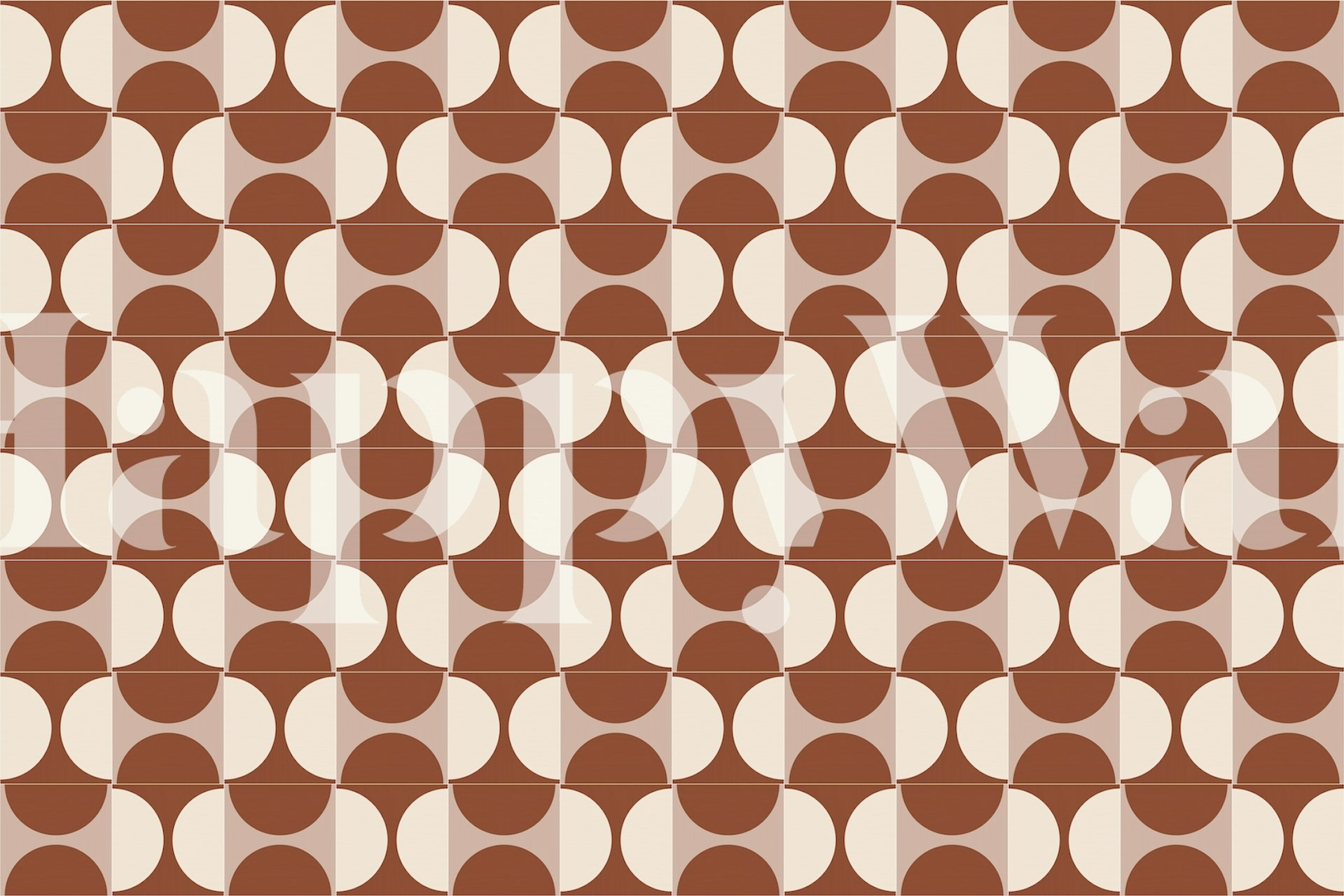 Cotto Tiles Cinnamon and Cream papel pintado en una habitación