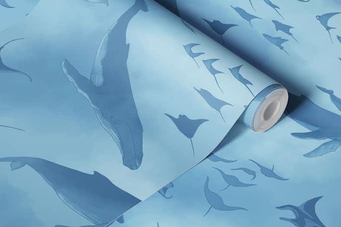 Ocean - baby bluewallpaper roll