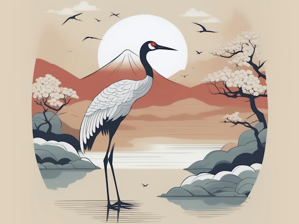 Japanese Art Deco Cranes