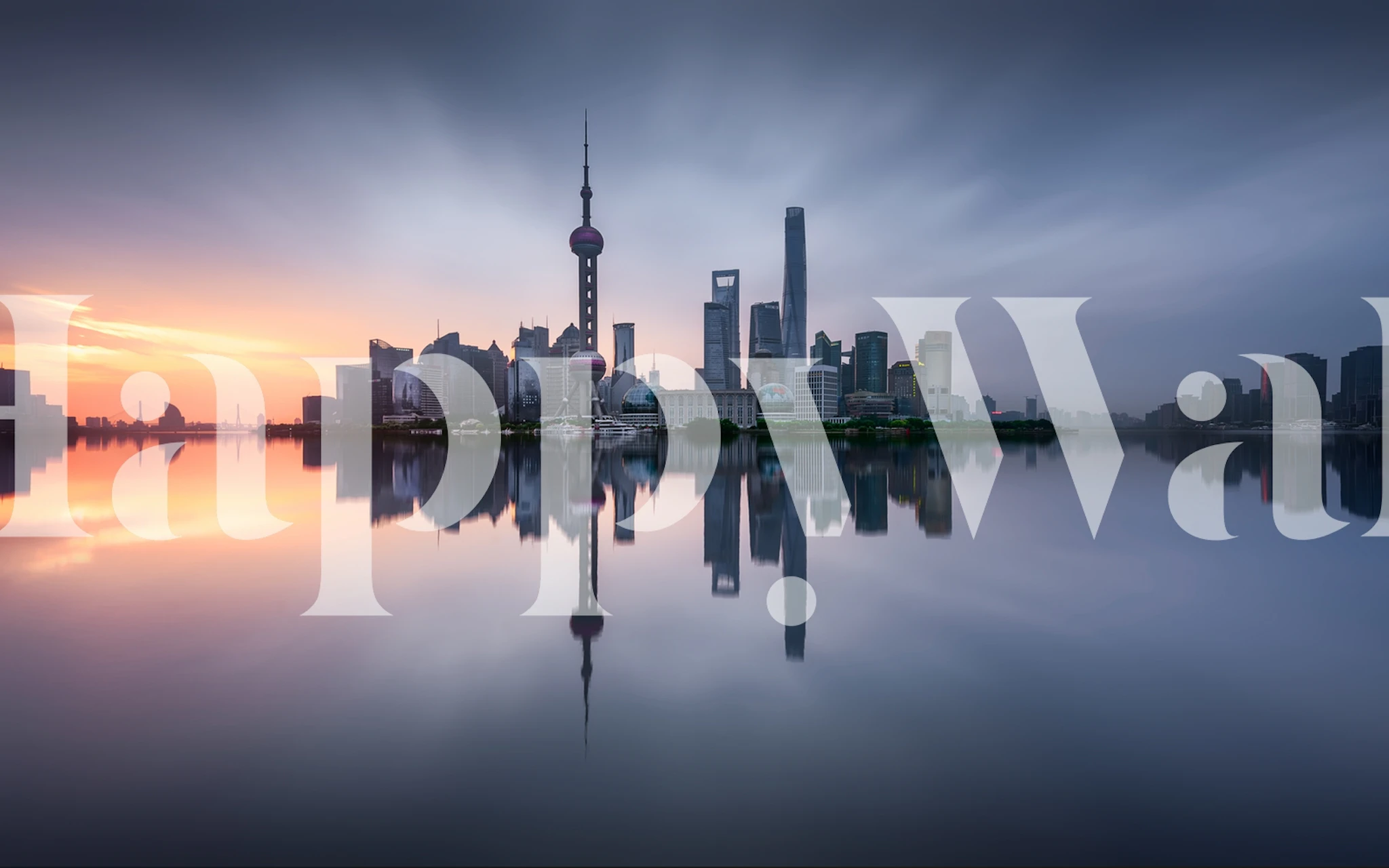 Good Morning Shanghai tapet i et rum