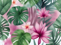 Moody Tropical Jungle Magenta wallpaper