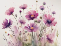 Moody Magenta Wildflowers tapetit