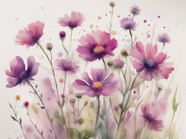 Moody Magenta Wildflowers