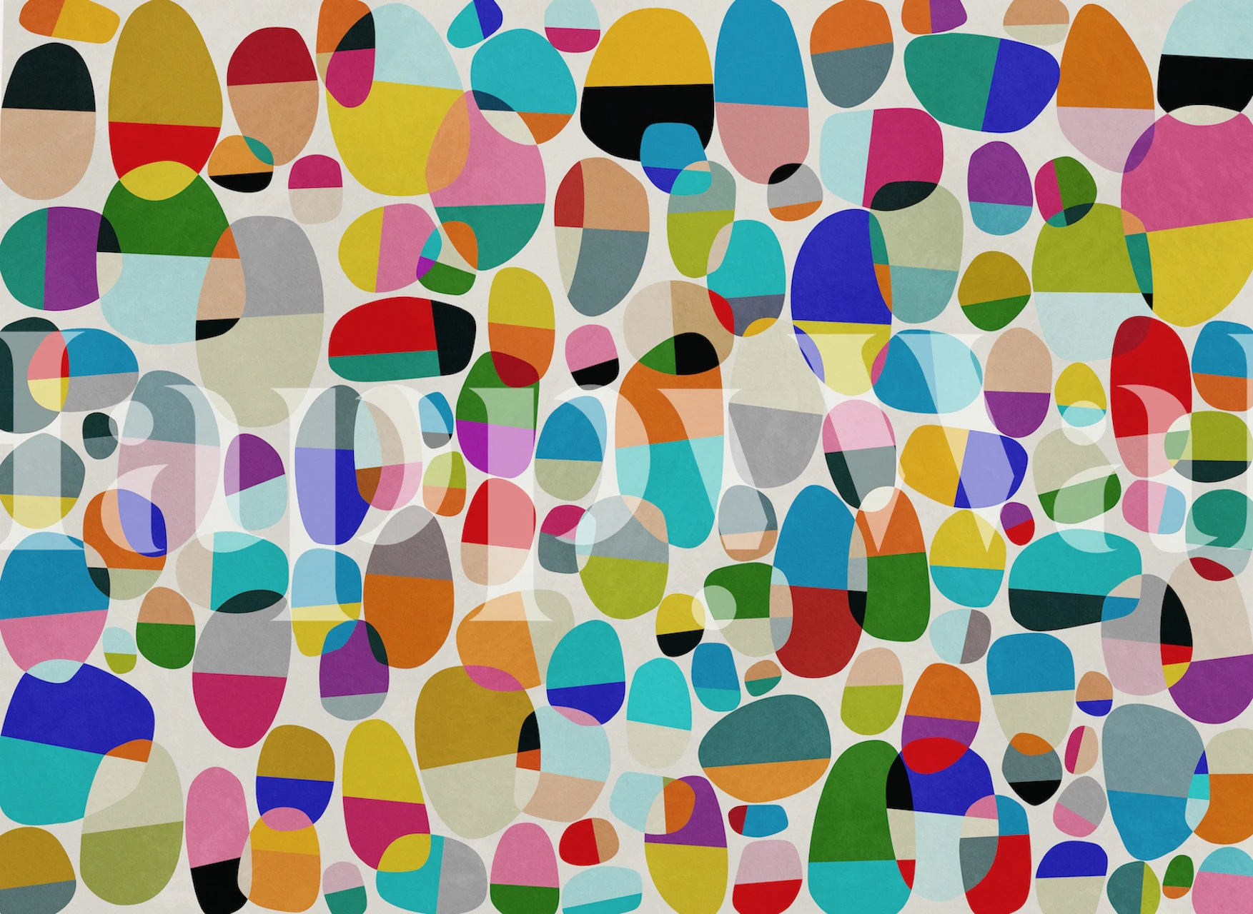 Colorful Pieces 2 wallpaper in a room