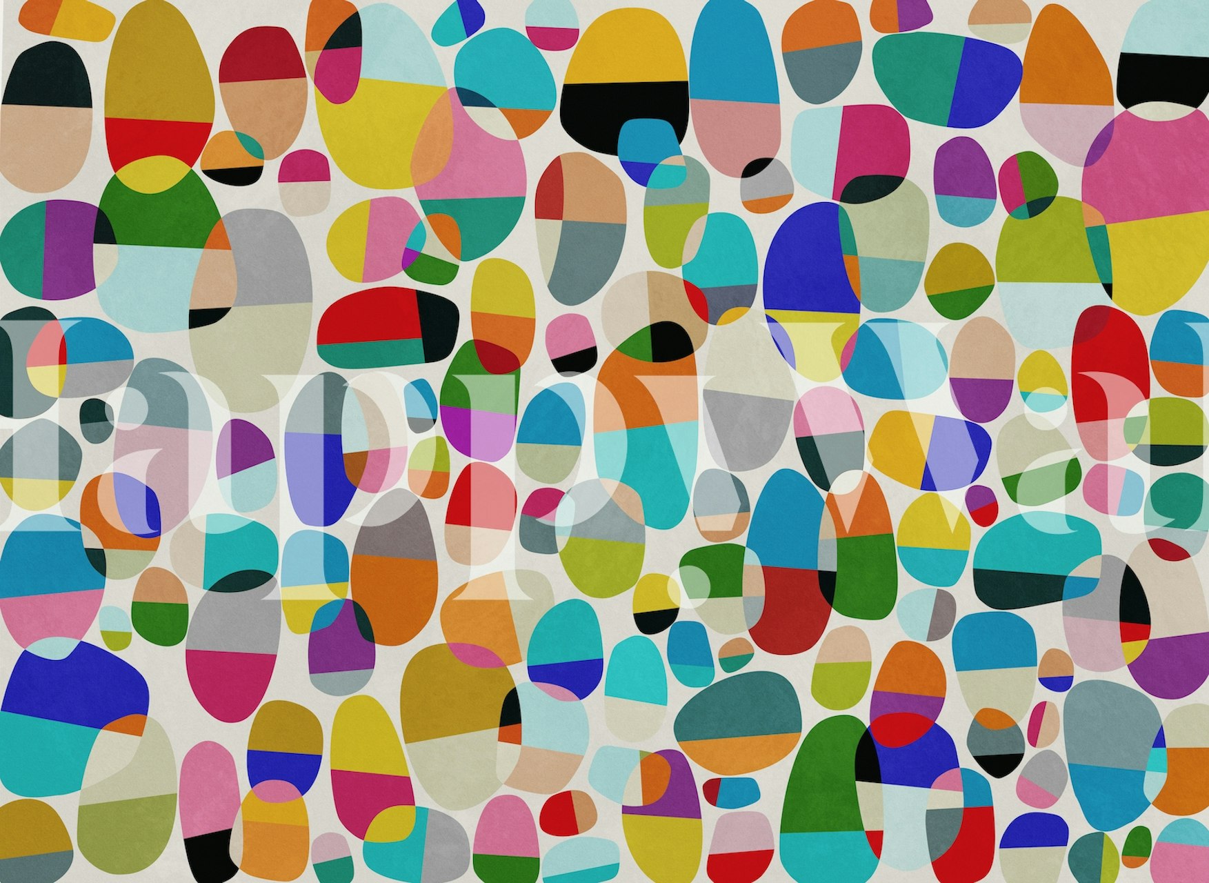 Tapeta Colorful Pieces 2 u sobi