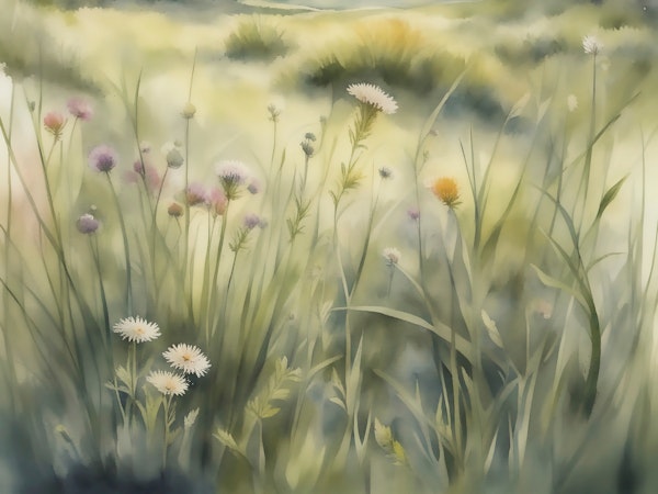 Floral Abstract Watercolour Field