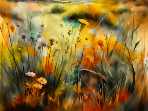 Floral Abstract Watercolor