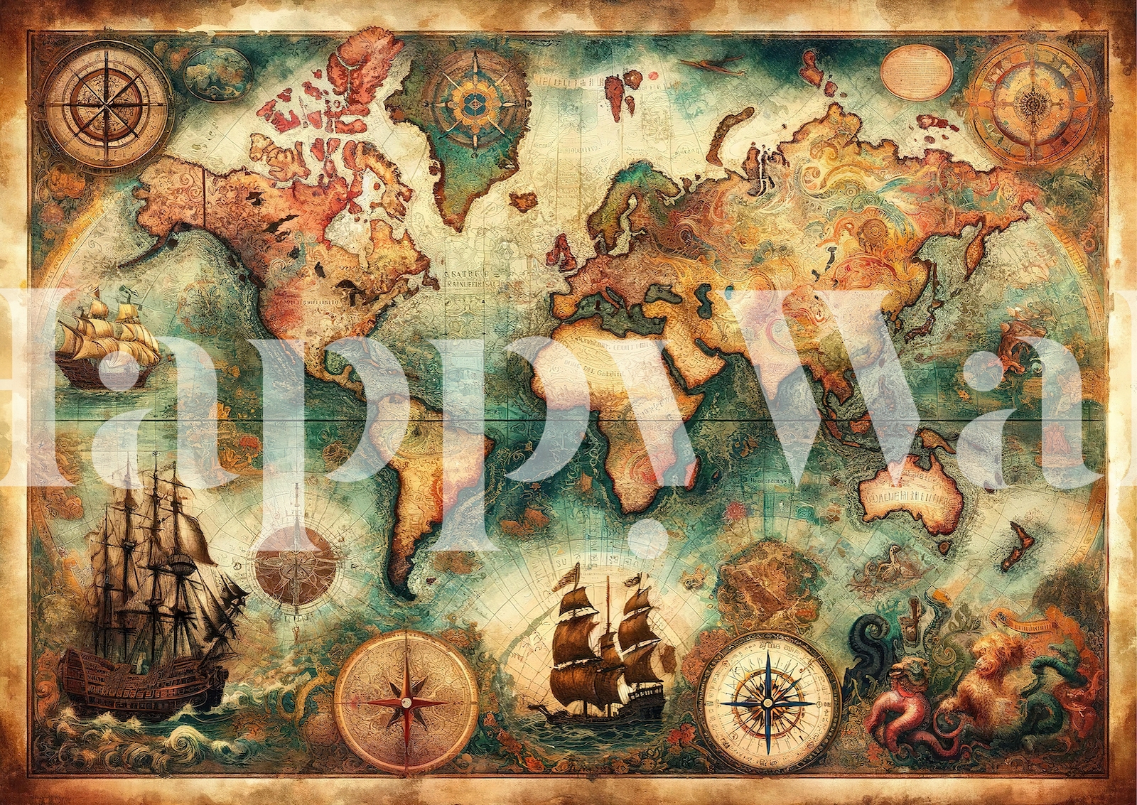Map Photo Vintage Historical World Map wallpaper wallpaper | Happywall