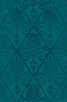 Art Deco Opulence Velvet Reverie Teal wallpaper