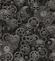 Rusty Elegance Steampunk Grey Gothic Vibe carta da parati