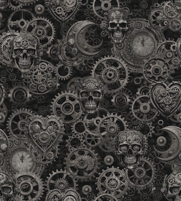 Rusty Elegance Steampunk Grey Gothic Vibe