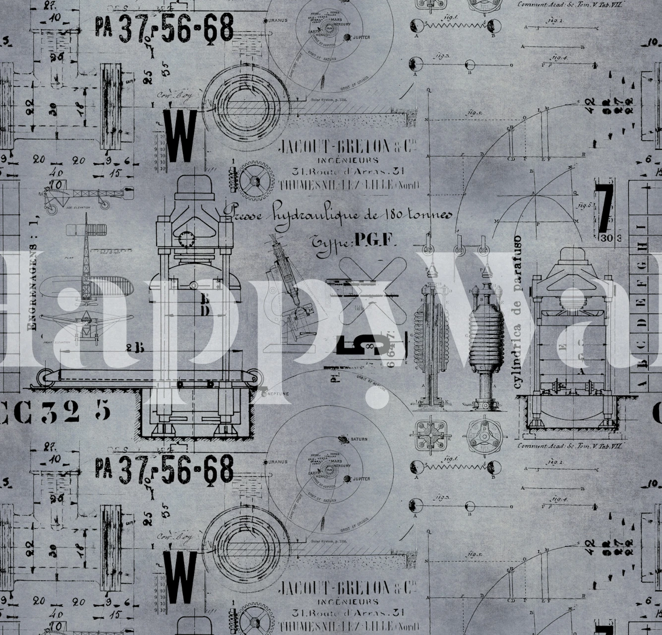 Historisches Bauwesen und Technologie Tapetendesign