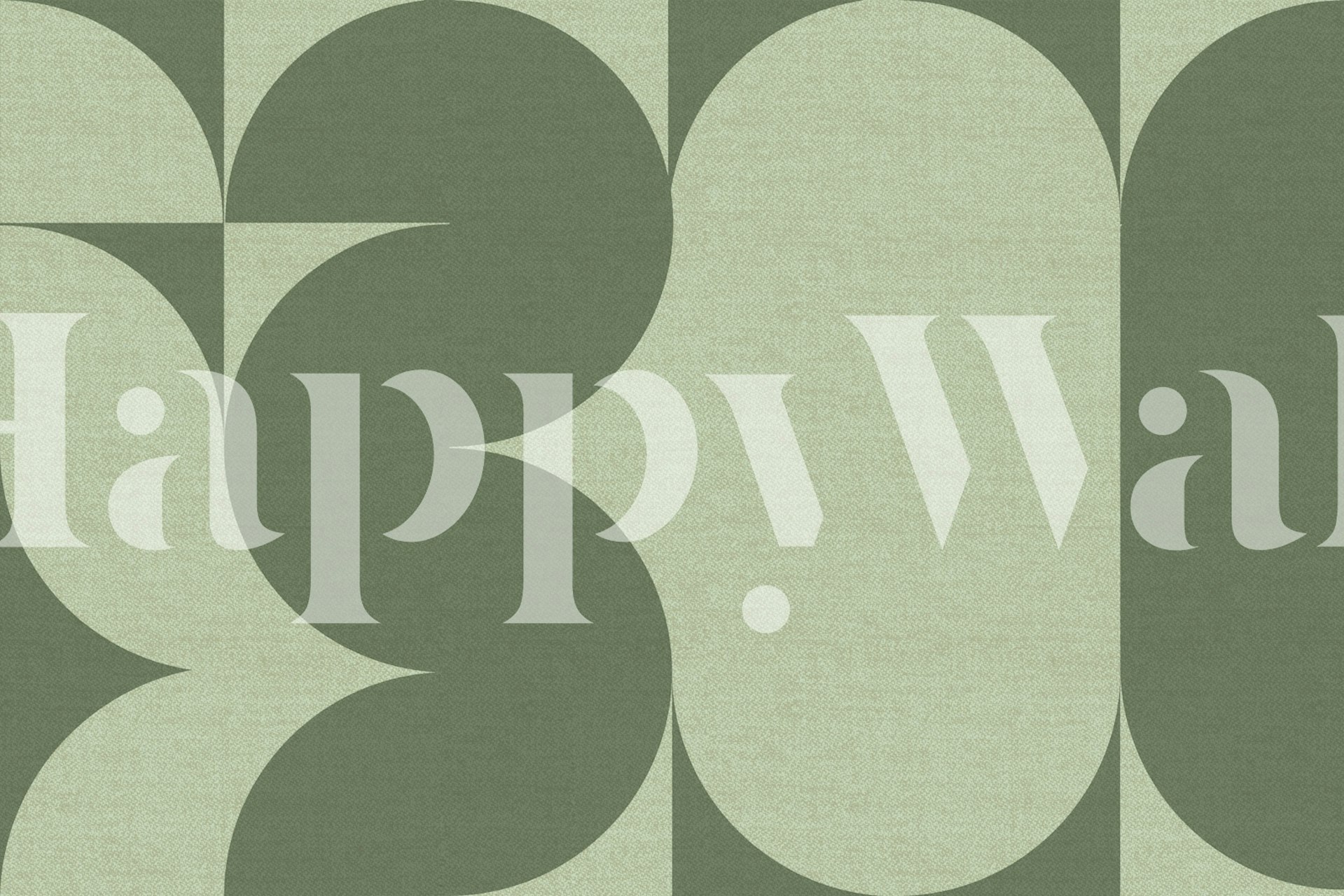 Geometric shapes in green and muted tones wallpaper