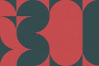 Vivid Retro Linen Collage tapete