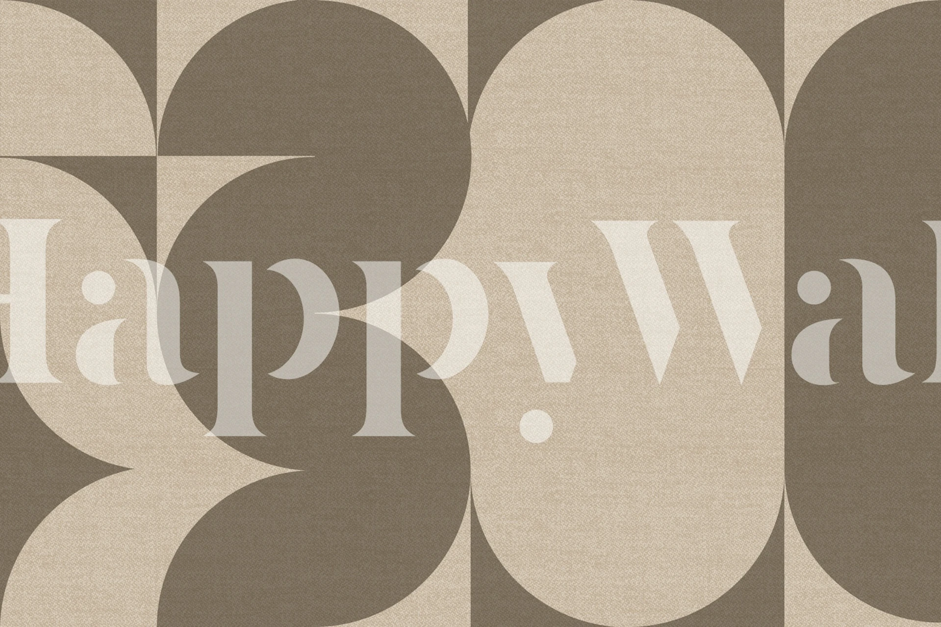 Neutral Retro Linen Collage tapet i ett rum