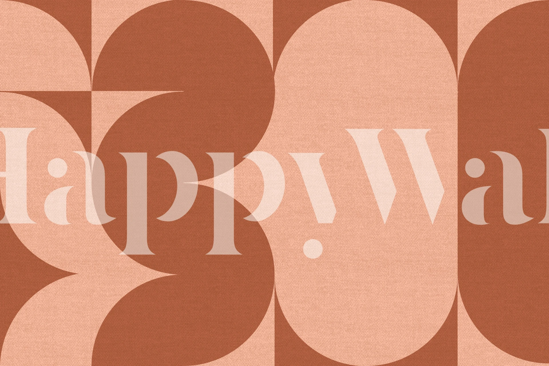 Warm Retro Linen Collage wallpaper in a room