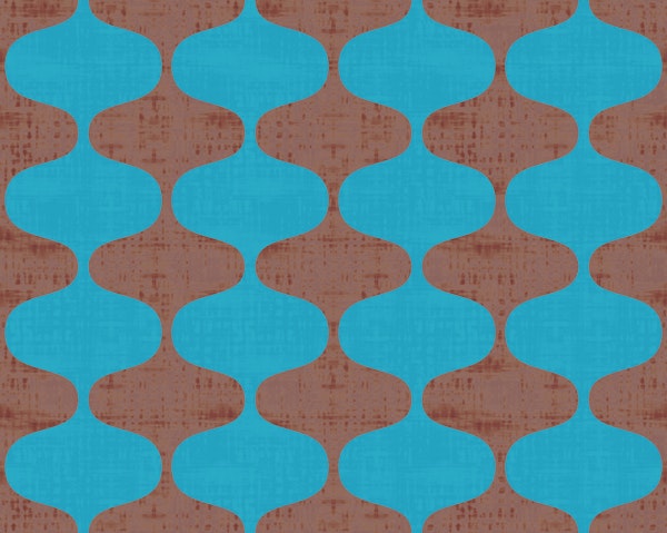 Vivid 70s Retro Linen Pattern