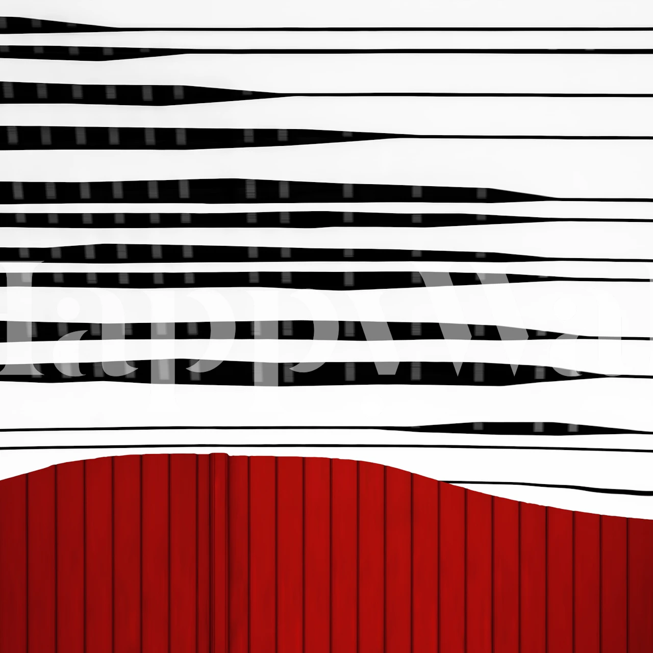 Intermezzo musicale papier peint exposé dans une pièce