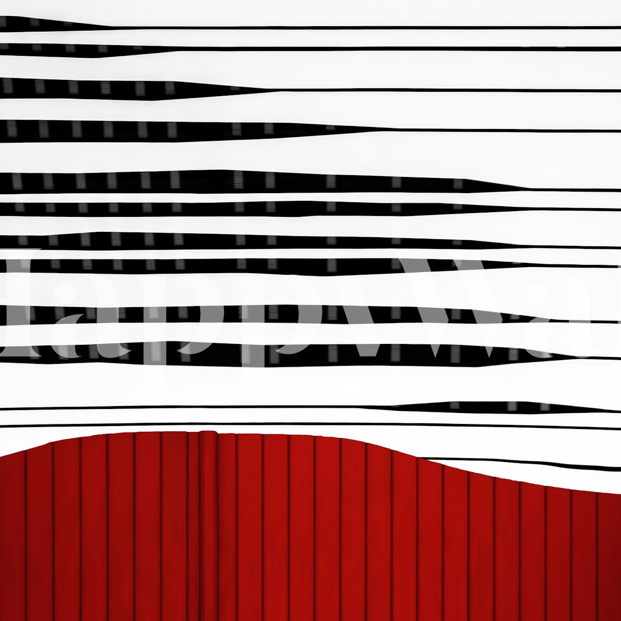 Intermezzo musicale tapeta vystavena v místnosti