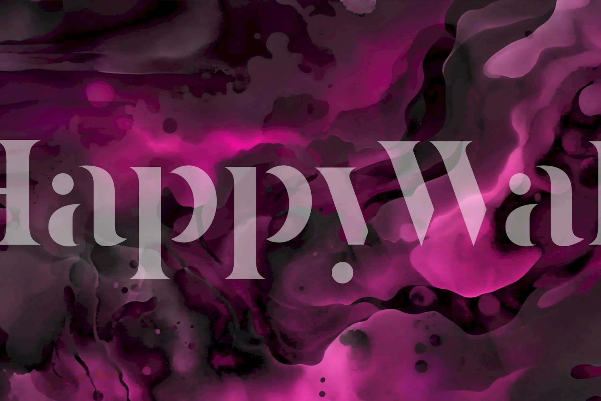 Abstract magenta and black marbled wall mural design