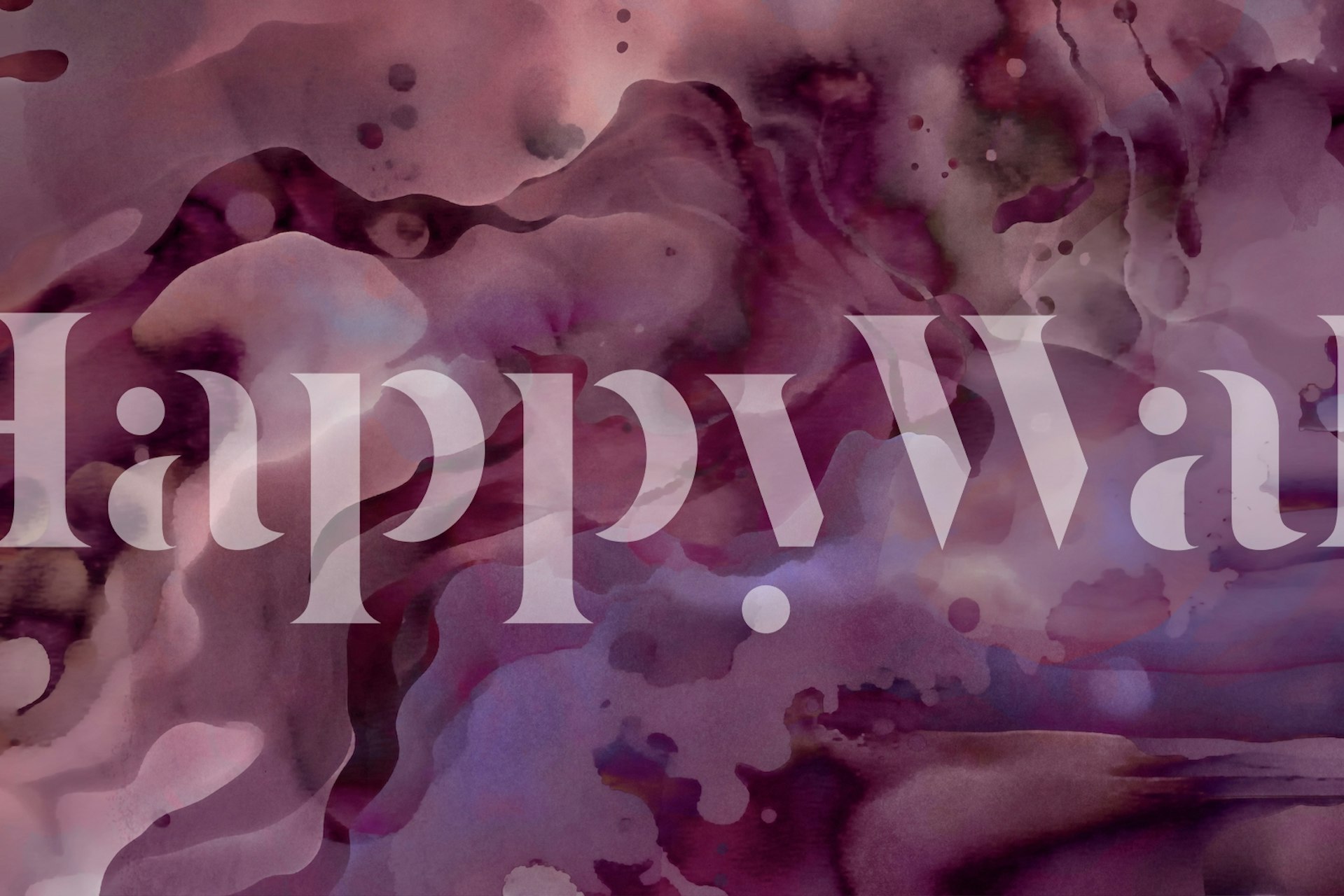 Abstract purple and mauve watercolor swirls wallpaper