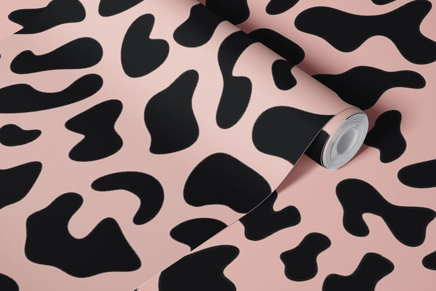 Leopard Print on Brown-Pink wallpaper roll