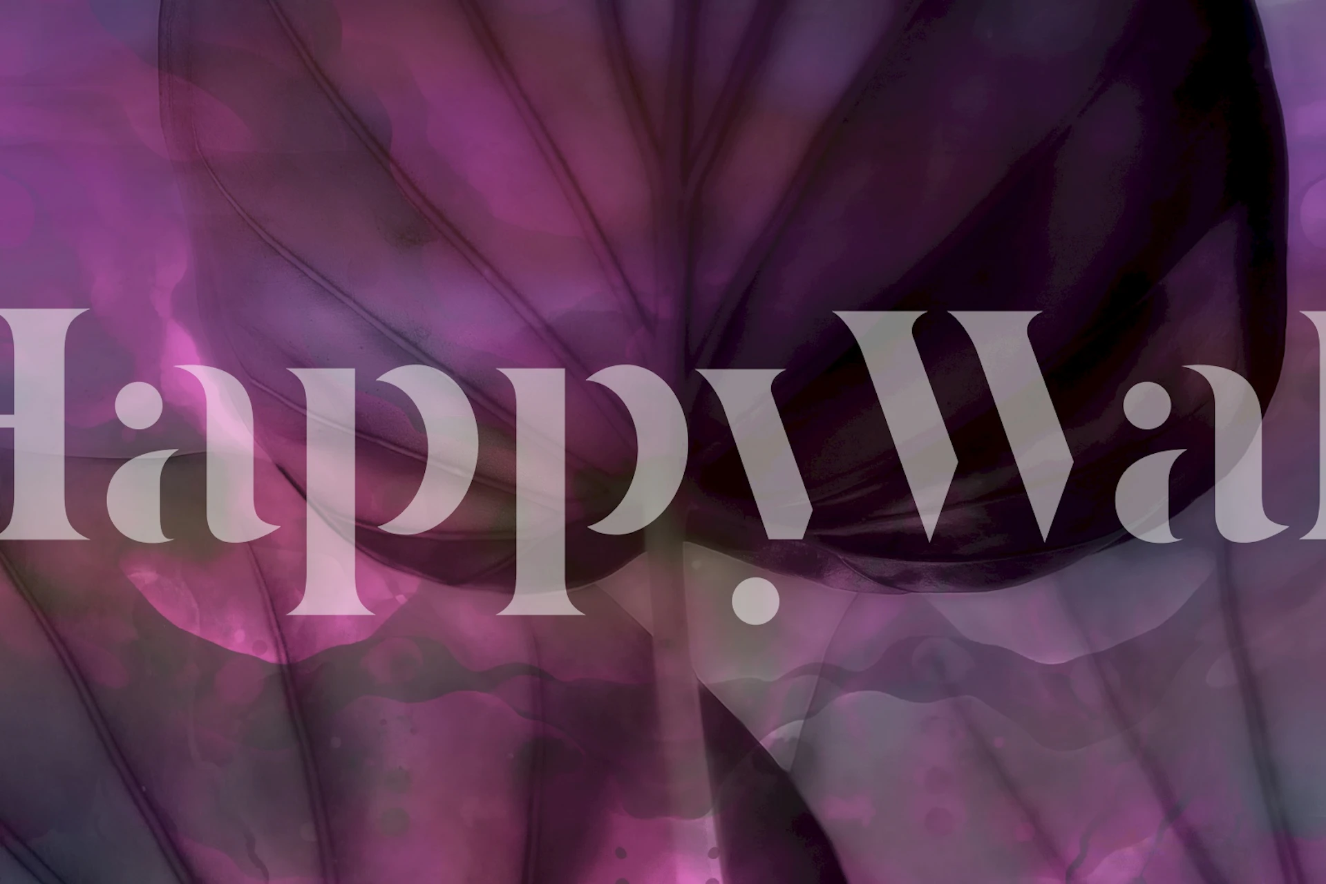 Abstract purple leaf design wallpaper with fluid, moody patterns