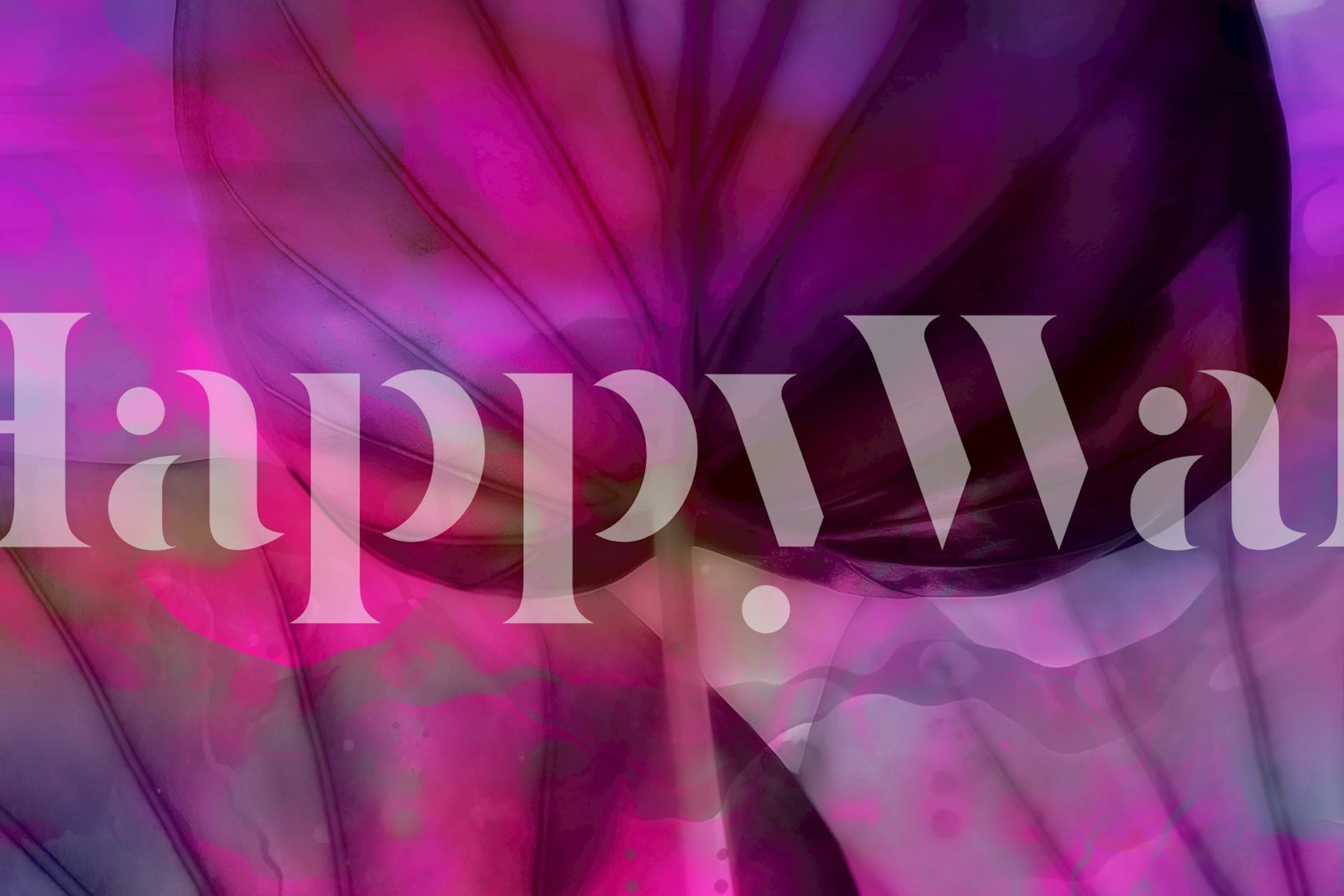 Mysterious Leaf Abstract carta da parati in una stanza