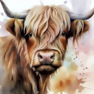 Highland Cow Art Wallpaper Happywall Highland Cow Art Wallpaper Happywall