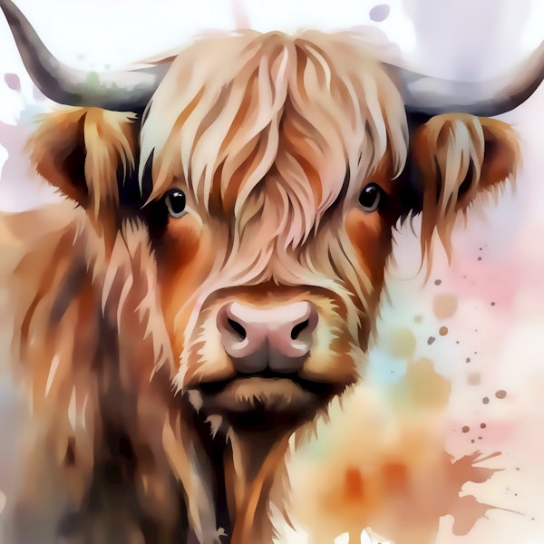 Highland Cow Art