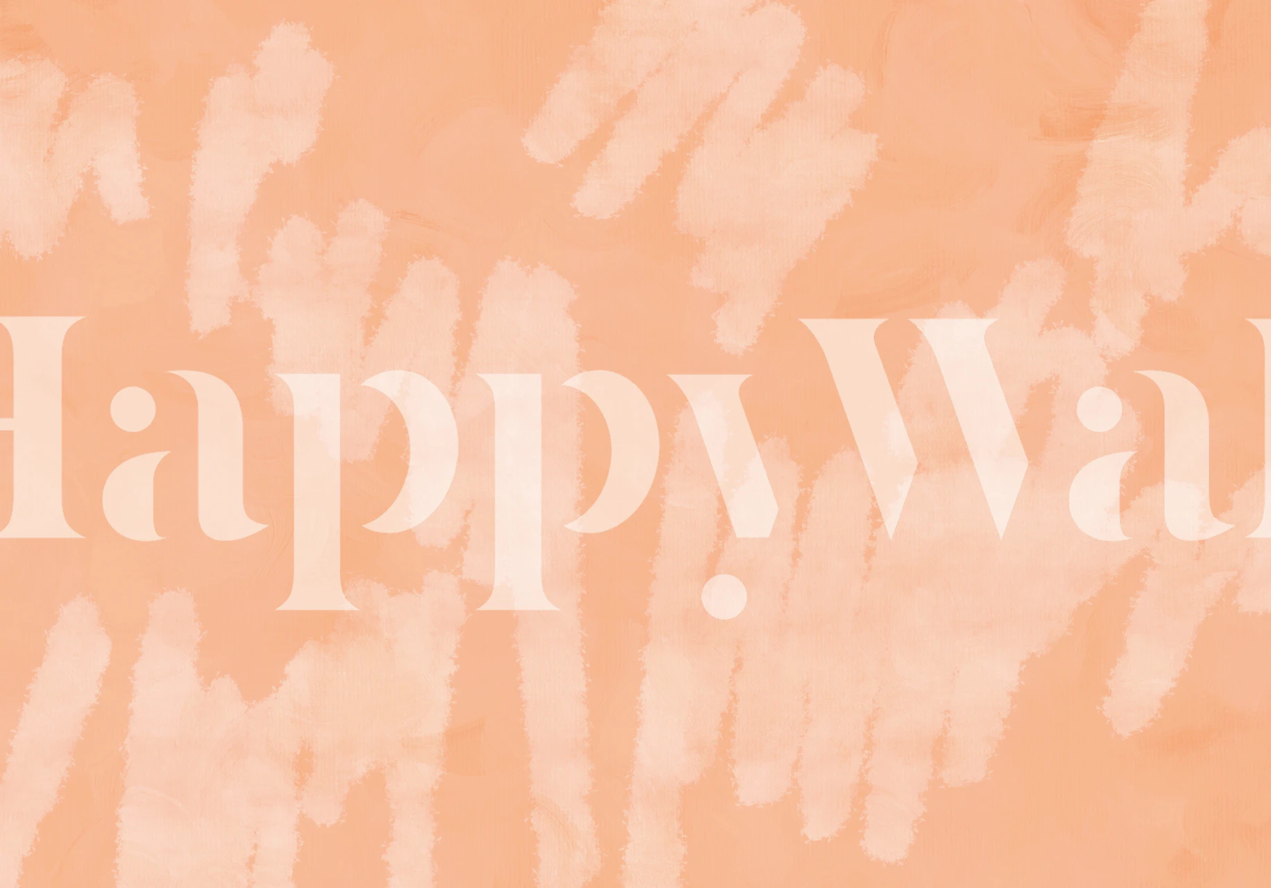 Abstraktní nástěnná malba s měkkými broskvovými tahy štětcem