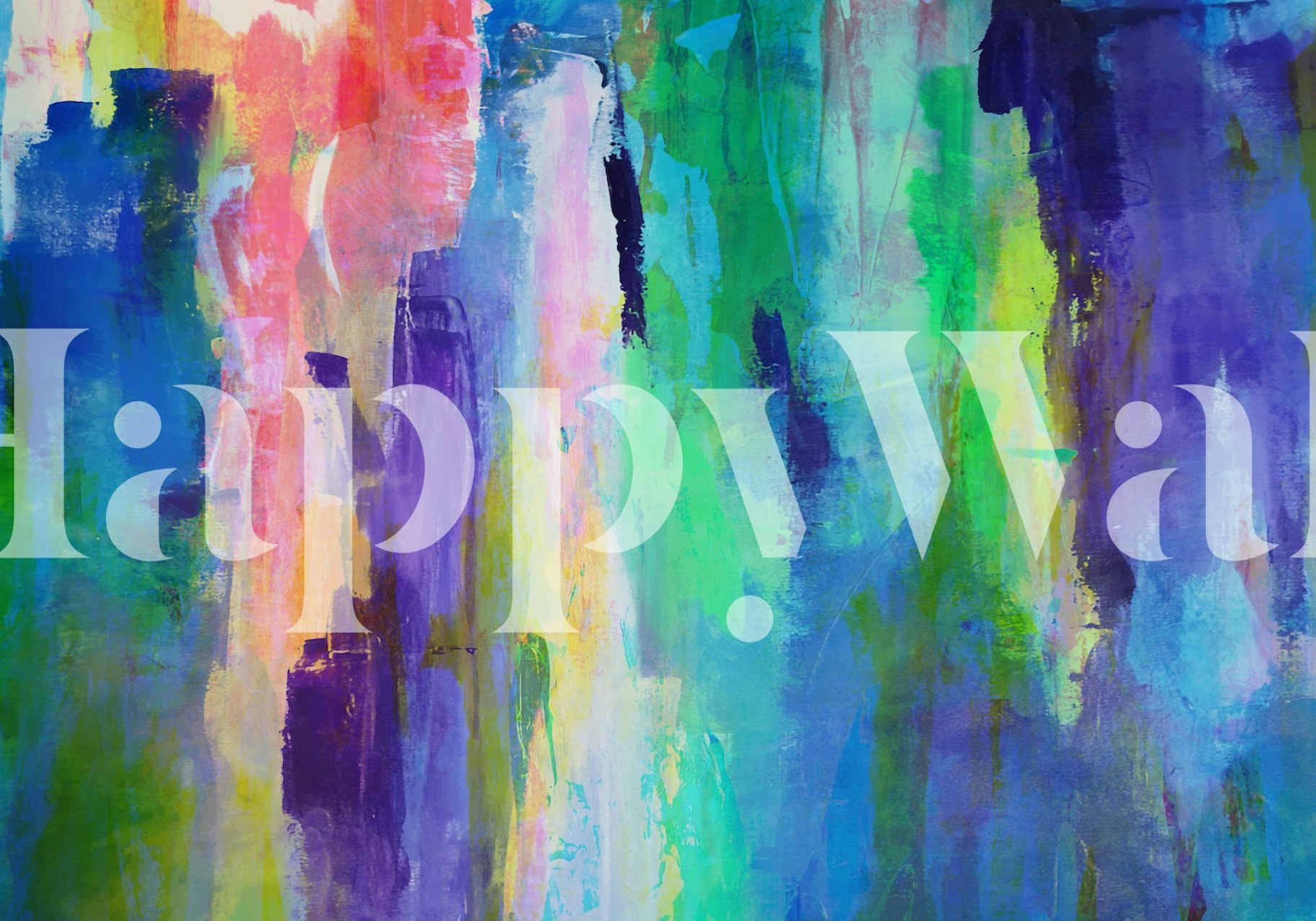 Vibrant Brushstrokes 3 tapetti huoneessa