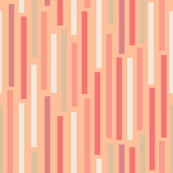 SHOWERS Retro Geometric Stripes - Peach Fuzz